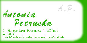 antonia petruska business card